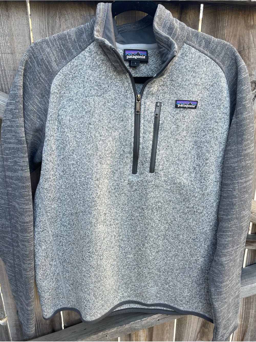 Patagonia Better Sweater 1-4 Zip Pullover Men’s Gray Nickel Forge Gray Fleece L